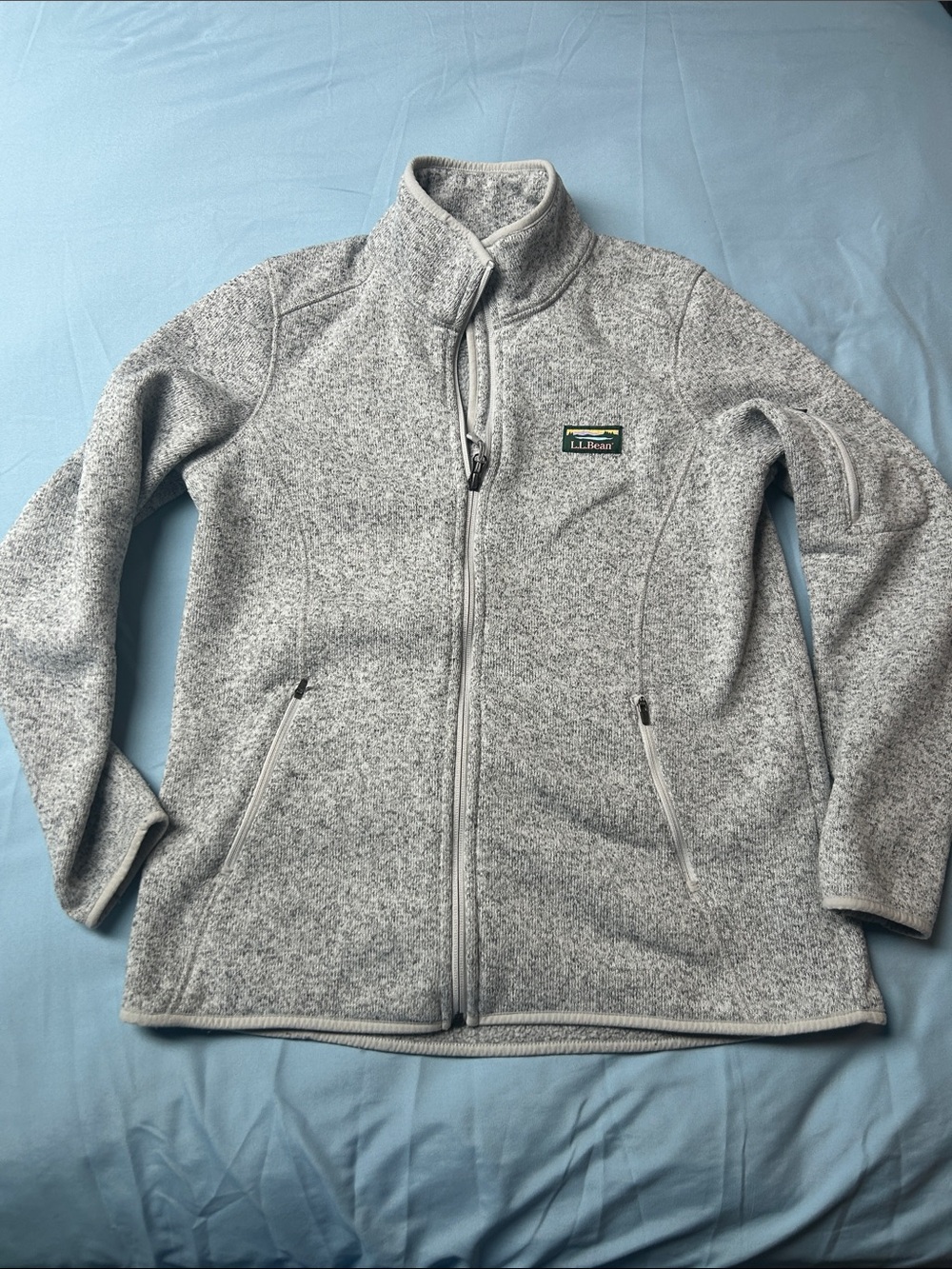 L.L. Bean Women’s Gray Full-Zip Fleece Jacket
